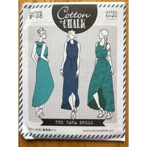 Misses Maxi Dress Pattern Multi Size UNCUT The Zara Dress Cotton and Chalk No 08